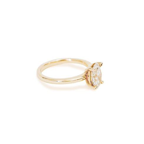 Four Claw Oval Lab Grown Diamond Ring